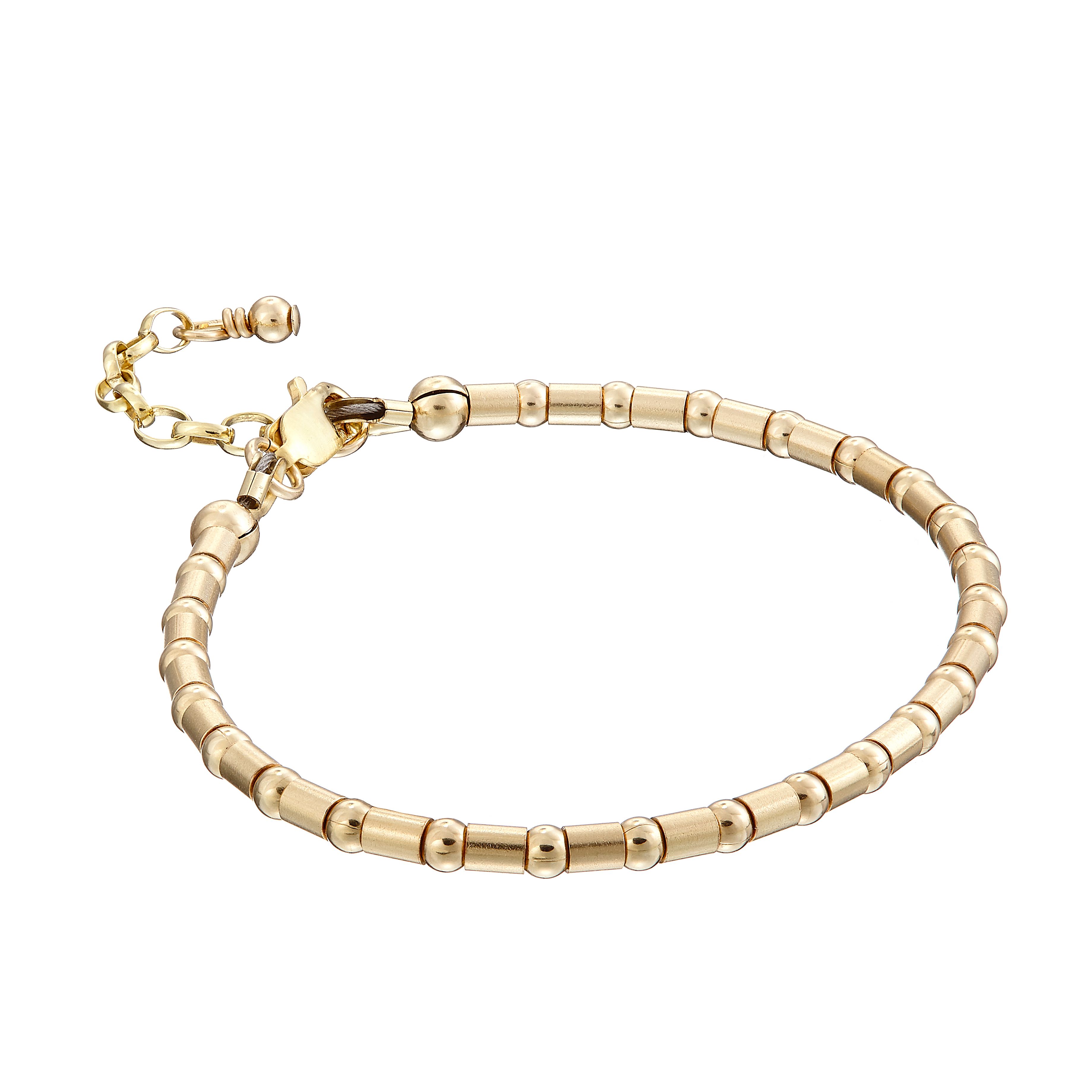 14kt gold fill Crimp Bead Bracelet | Scribble & Stone