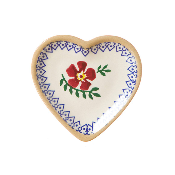 Old Rose Tiny Heart plate