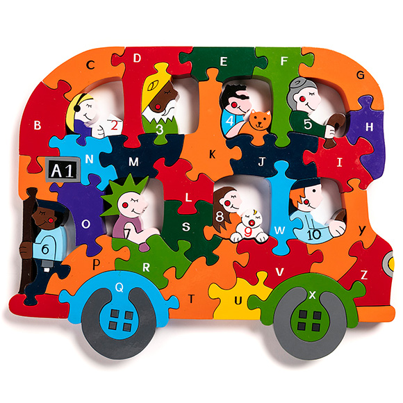 Wooden Bus Jigsaw Puzzle  