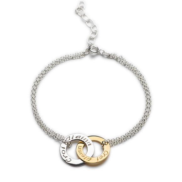Croi Alainn | Gold and Silver Charm Bracelet | Enibas