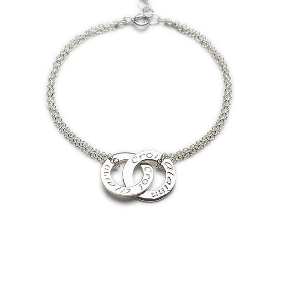 Croi Alainn | Double Silver Charm Bracelet | Enibas