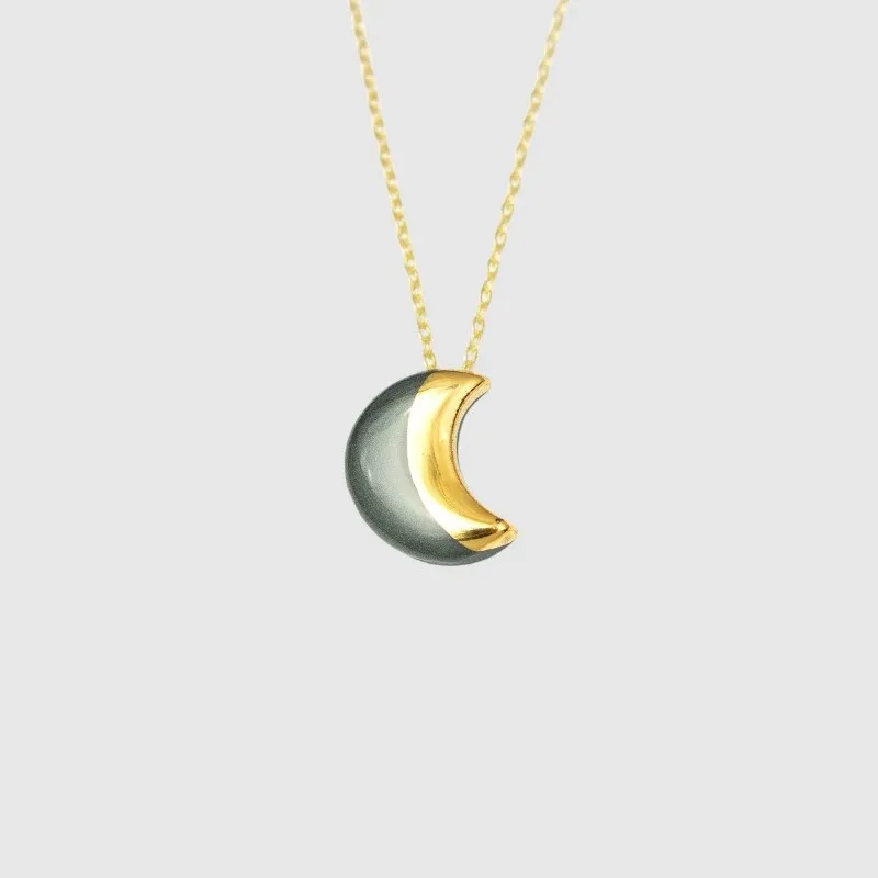 Moon Crescent Pendant | Danu Ceramics 