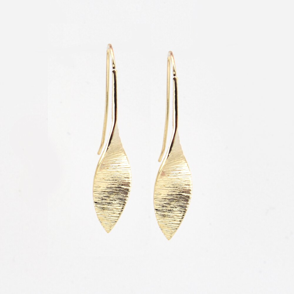 Bean Ri | Hallmarked Gold Drop Earrings | Long | Martina Hamilton