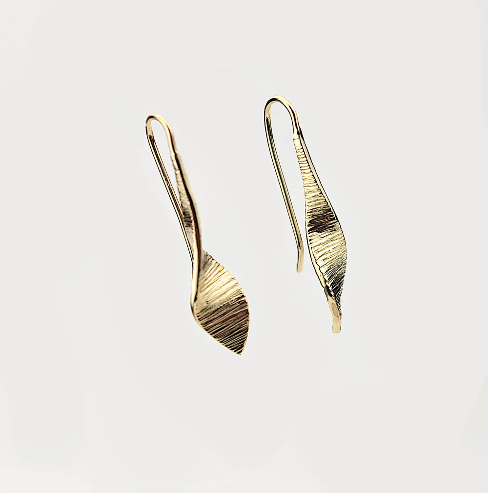 Bean Ri | Hallmarked Gold Drop Earrings | Long | Martina Hamilton
