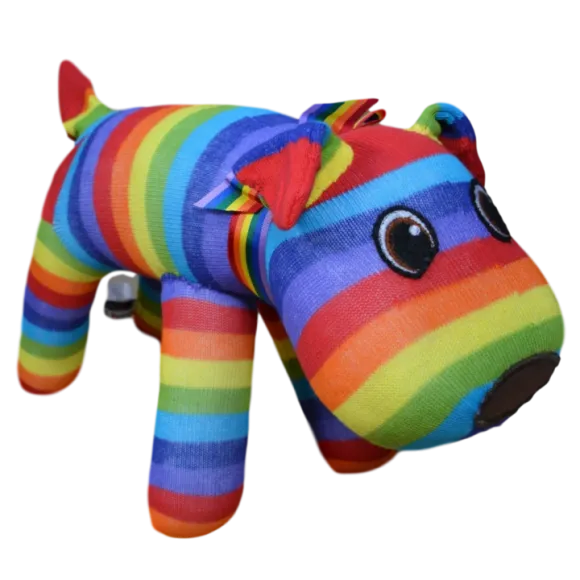 Rainbow Sock Dog | Red Rufus
