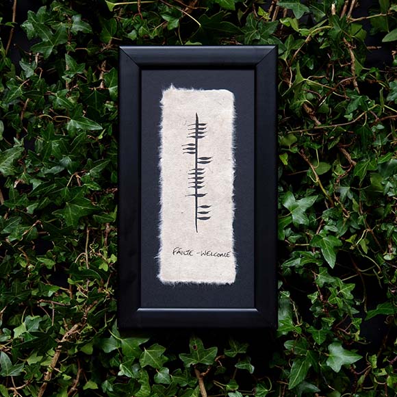Irish Welcome Failte Ogham Lettering Art