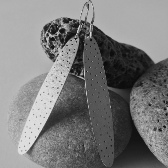 Shore Collection | Sterling Silver Leaf drop Earrings | Berina Kelly