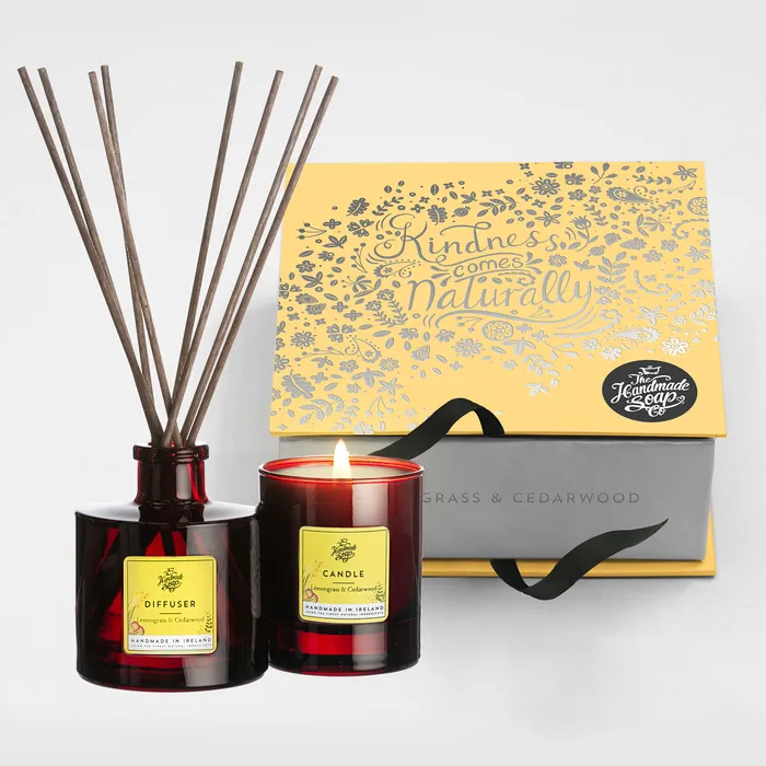 Lemongrass & Cedarwood Candle & Diffuser Set | Handmade Soap Company