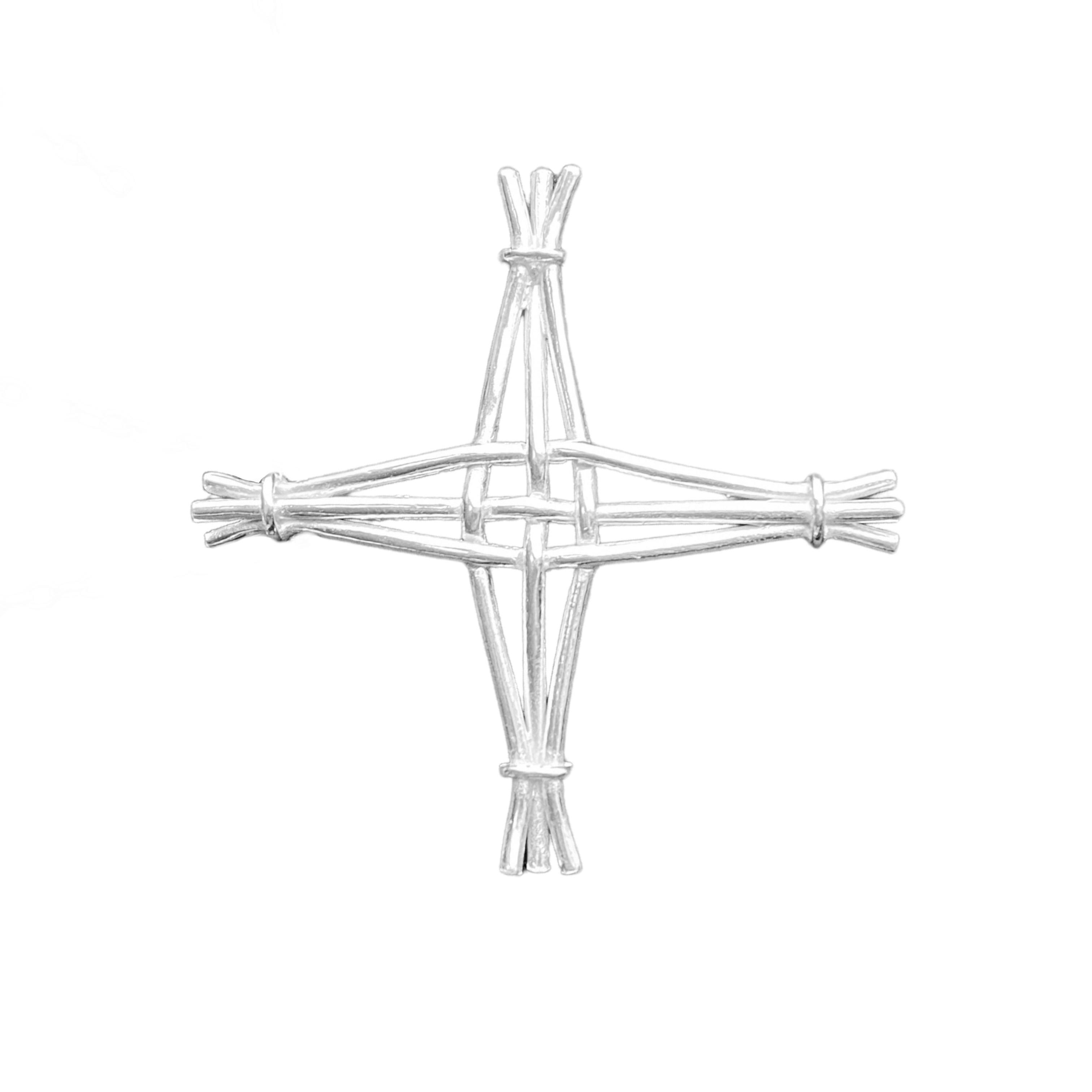 St Brigid's Woven Cross Brooch | Sterling Silver 