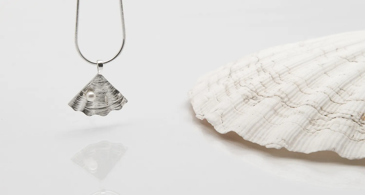 Shore | Sterling Silver Cultured Pearl Pendant | Medium | Martina Hamilton 