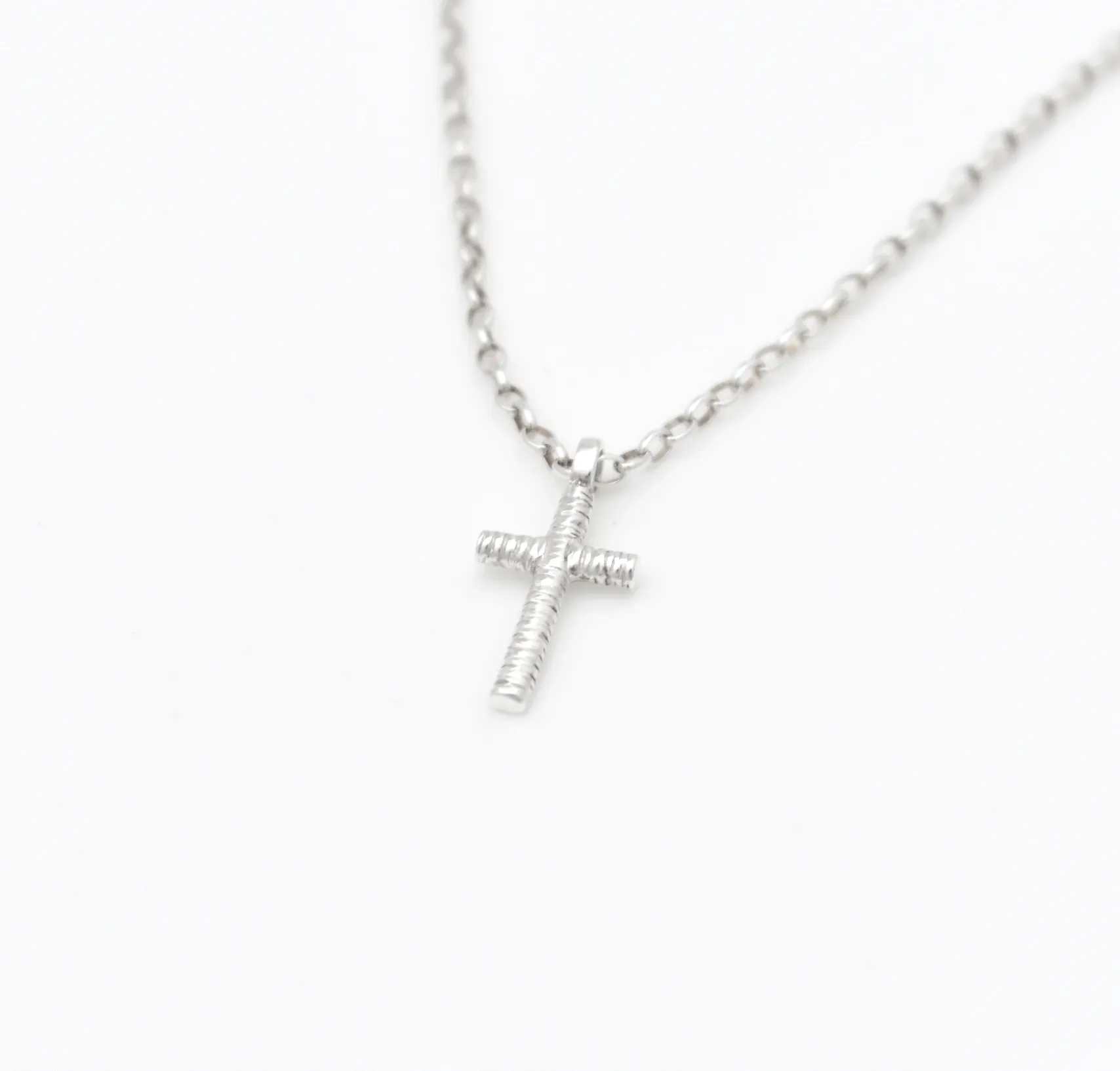 Spirit | Sterling Silver Cross Pendant | Small | The Cat & The Moon