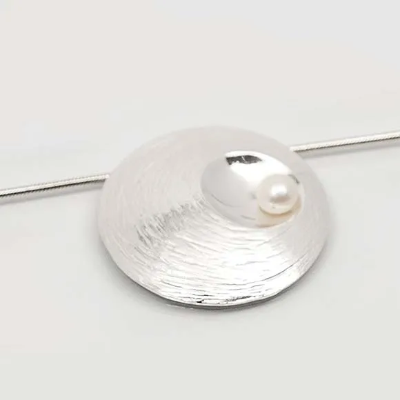Oyster Pearl | Sterling Silver Pendant | Large | Martina Hamilton