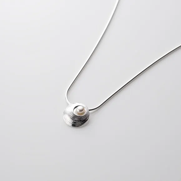 Oyster Pearl | Sterling Silver Pendant | Small | Martina Hamilton