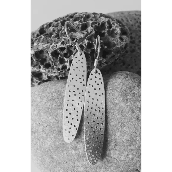 Shore Collection | Sterling Silver Leaf drop Earrings | Petite | Berina Kelly 