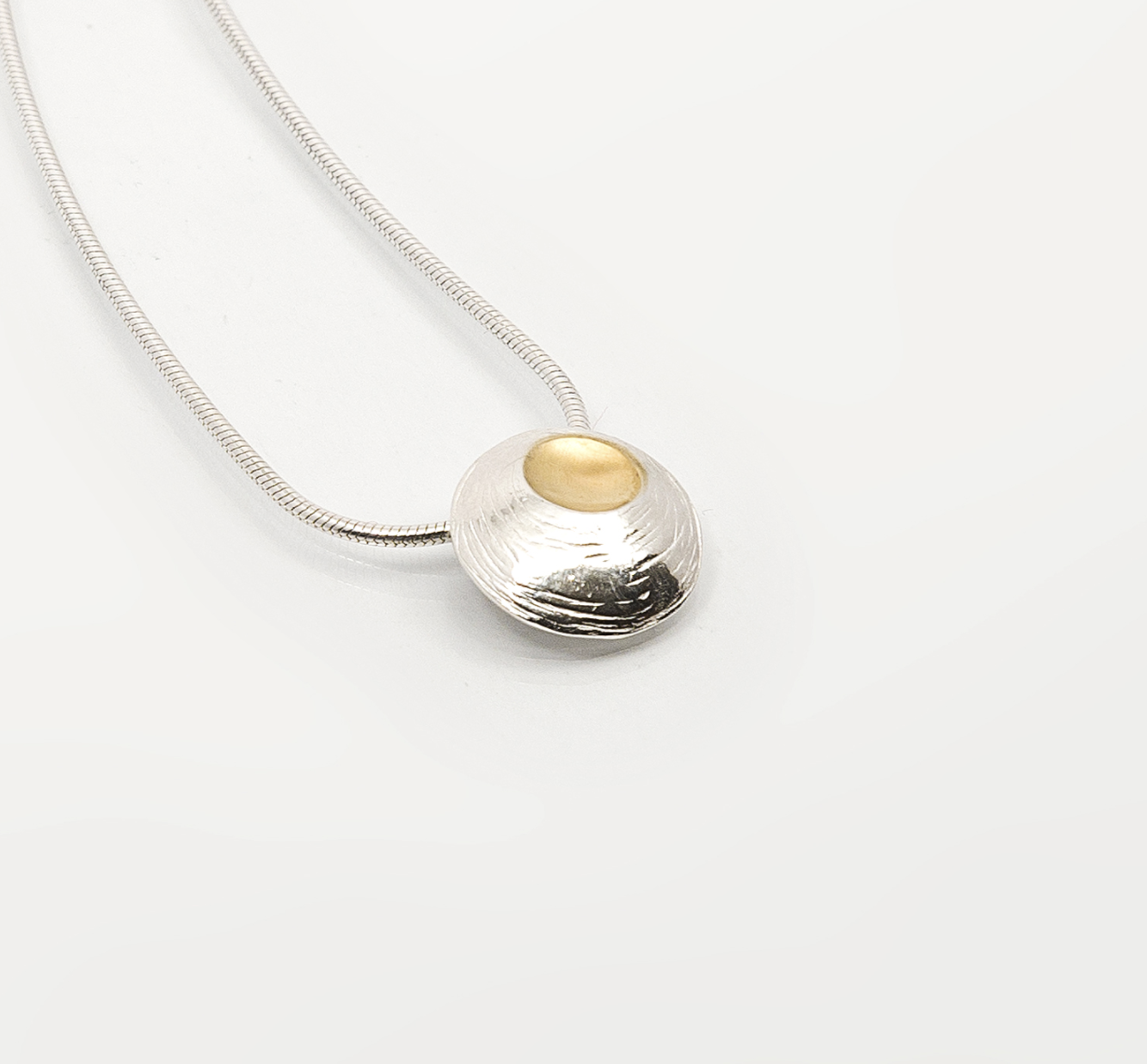 Moon Shell | Sterling Silver Pendant with 22ct Gold Plating | Small | Martina Hamilton
