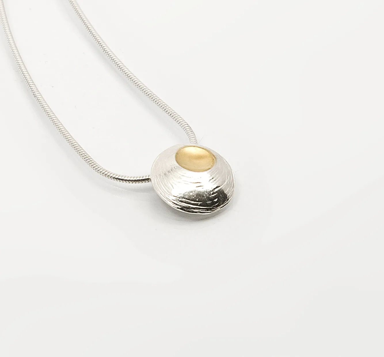 Moon Shell | Sterling Silver Pendant with 22ct Gold Plating | Small | Martina Hamilton