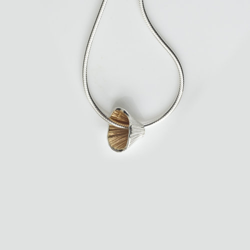Shell Cone | Sterling Silver Pendant with 22ct Gold Plating | Small | Martina Hamilton