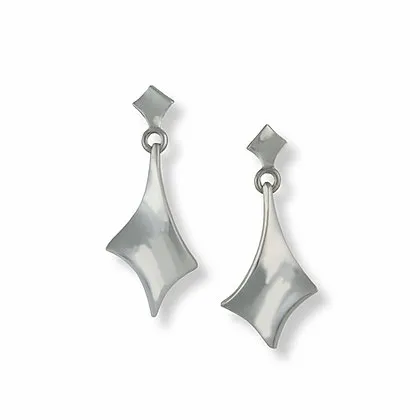 Silver Twist small hanging earrings | Seamus Gill