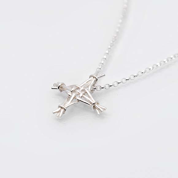 St. Brigids | Sterling Silver Reed Cross | The Cat & The Moon